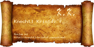 Knechtl Kristóf névjegykártya
